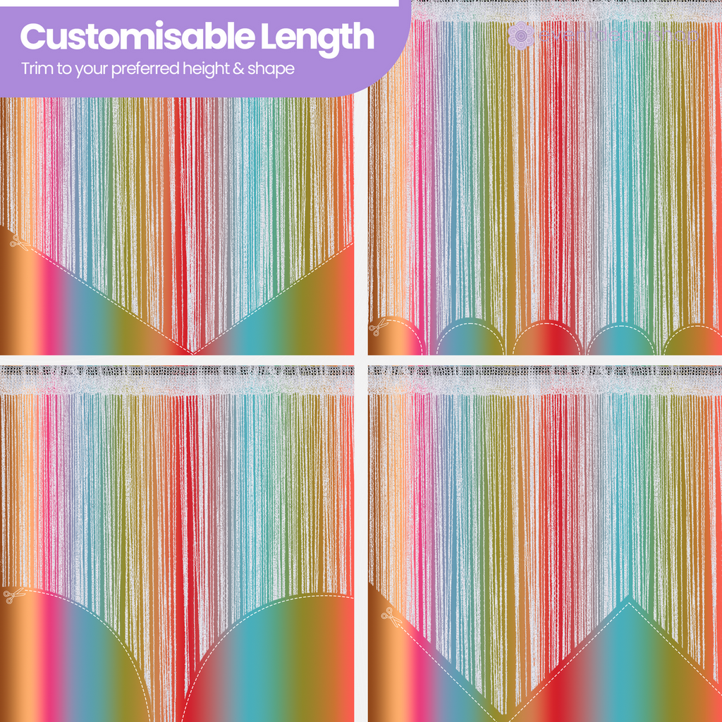 String Curtain Panel - Multicoloured