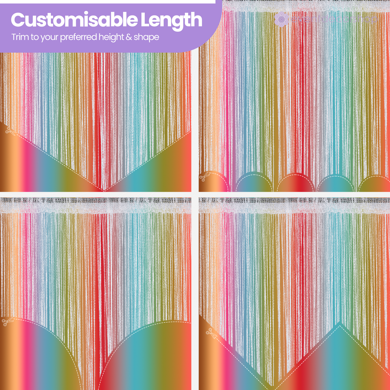 String Curtain Panel - Multicoloured