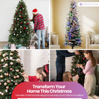 Frosted Whisper Slim Christmas Tree with Warm White Lights - 4ft/5ft/6ft