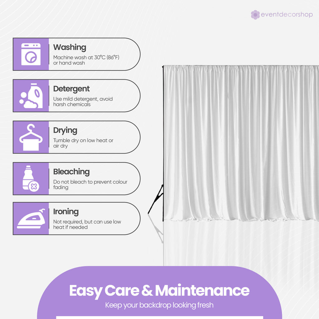 160gsm Spandex Backdrop - White