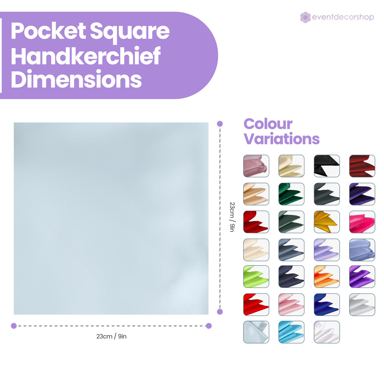 Pocket Square Handkerchief - Sky Blue
