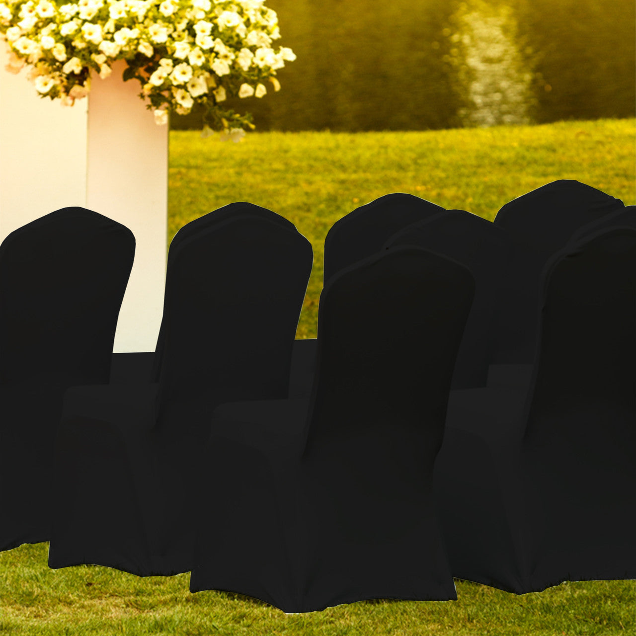 140GSM Spandex Chair Cover - Black