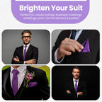 Purple Tie and Handkerchief
