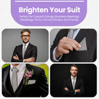 Silver Tie and Handkerchief