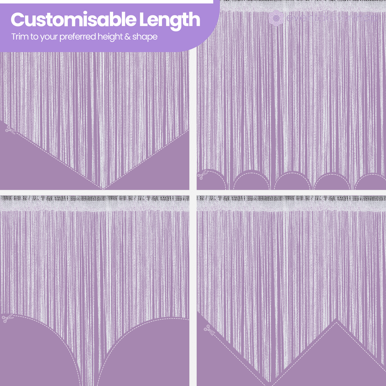 String Curtain Panel - Lilac