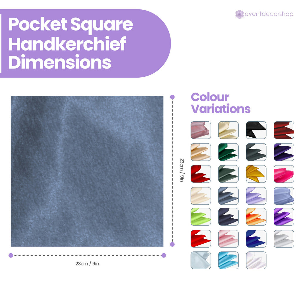 Pocket Square Handkerchief - Light Grey