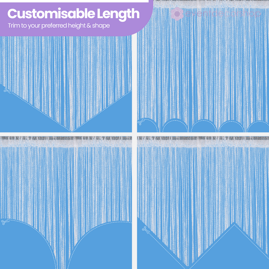 String Curtain Panel - Sky Blue