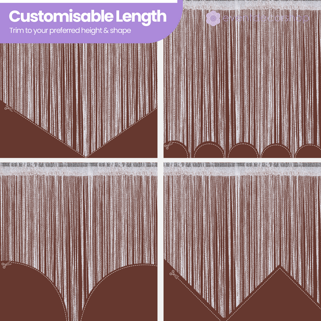 String Curtain Panel - Dark Burgundy