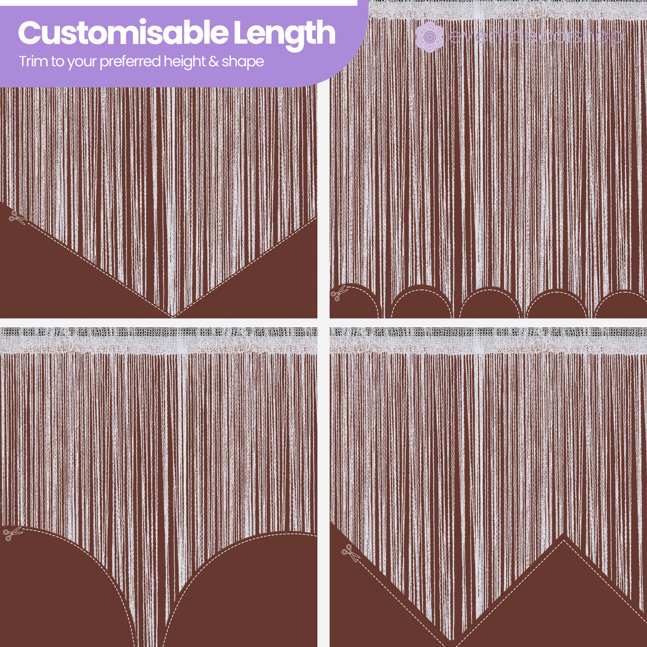 String Curtain Panel - Dark Burgundy