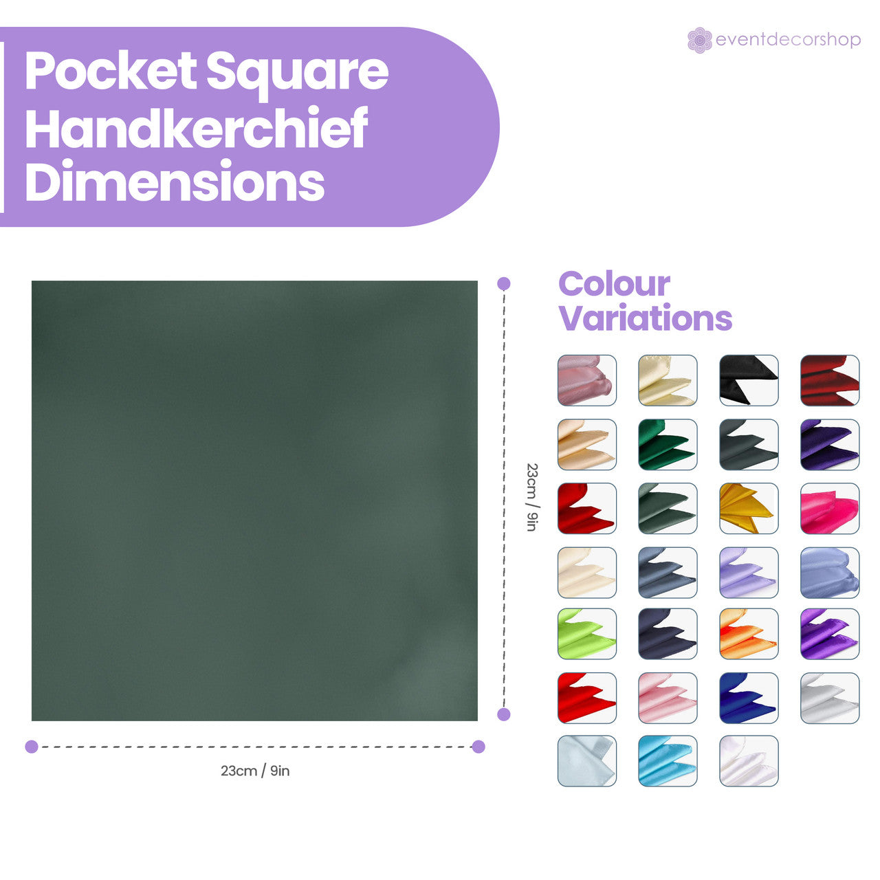 Pocket Square Handkerchief - Forest Green