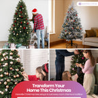 Aspen Frost Christmas Tree with Warm White Lights - 4ft/5ft/6ft