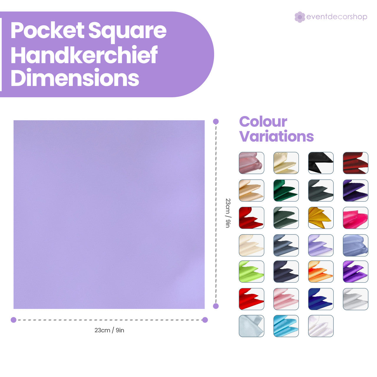 Pocket Square Handkerchief - Light Purple