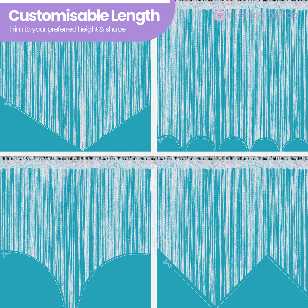 String Curtain Panel - Turquoise