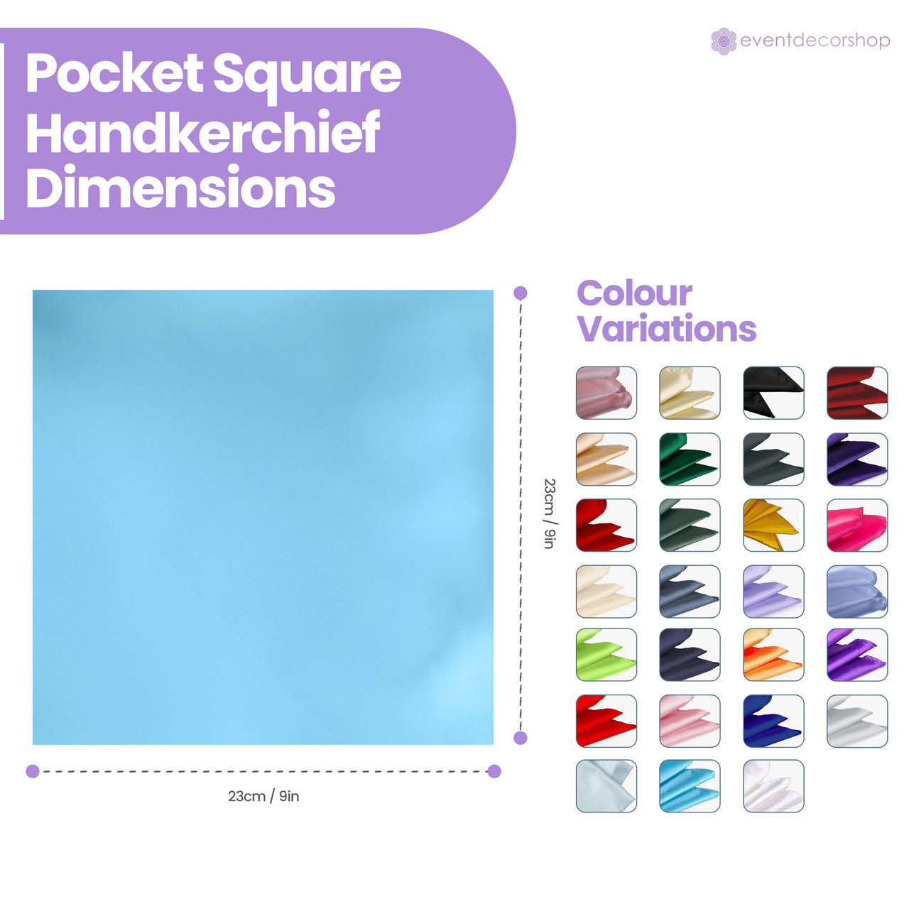 Pocket Square Handkerchief - Aqua