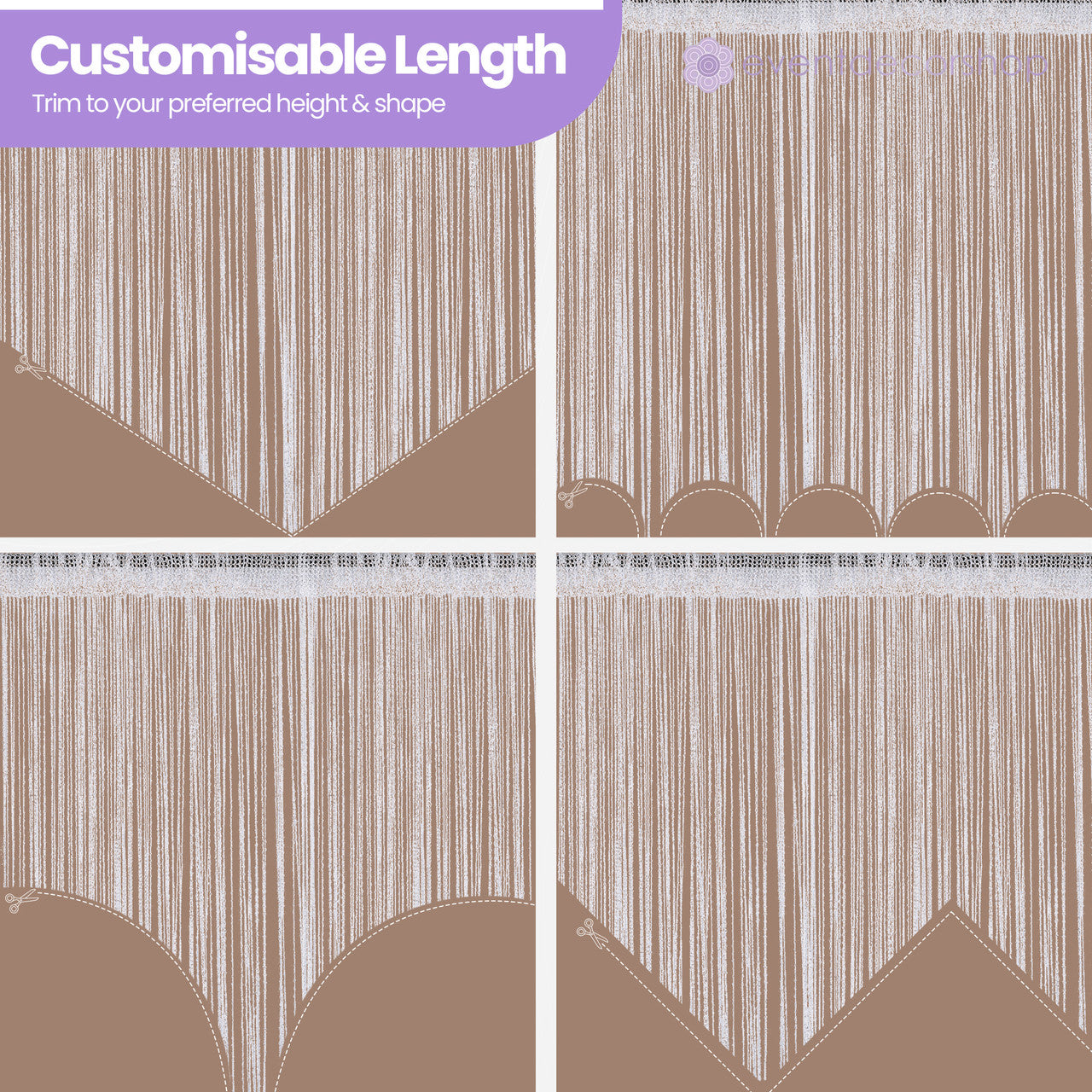 String Curtain Panel - Champagne