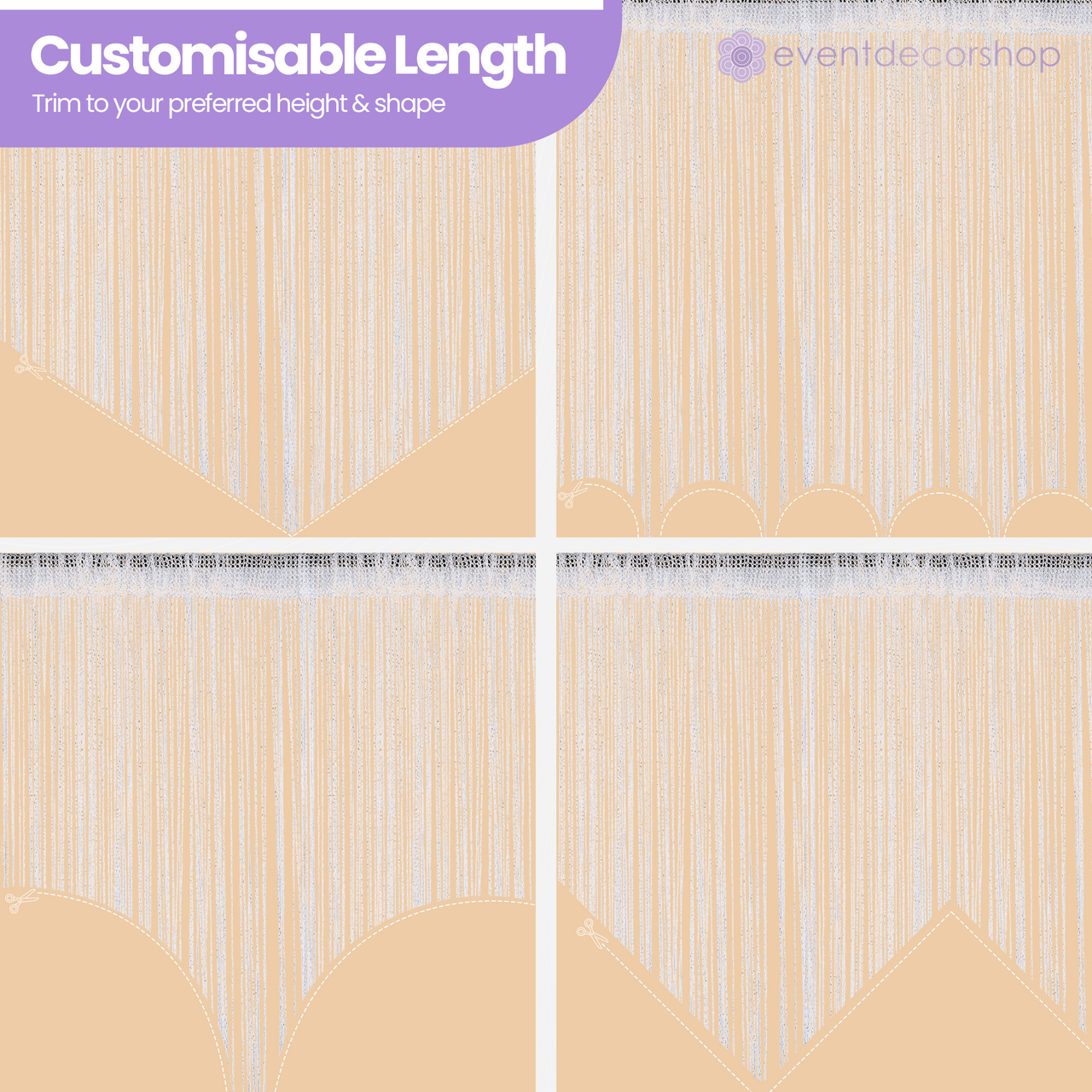 String Curtain Panel - Ivory