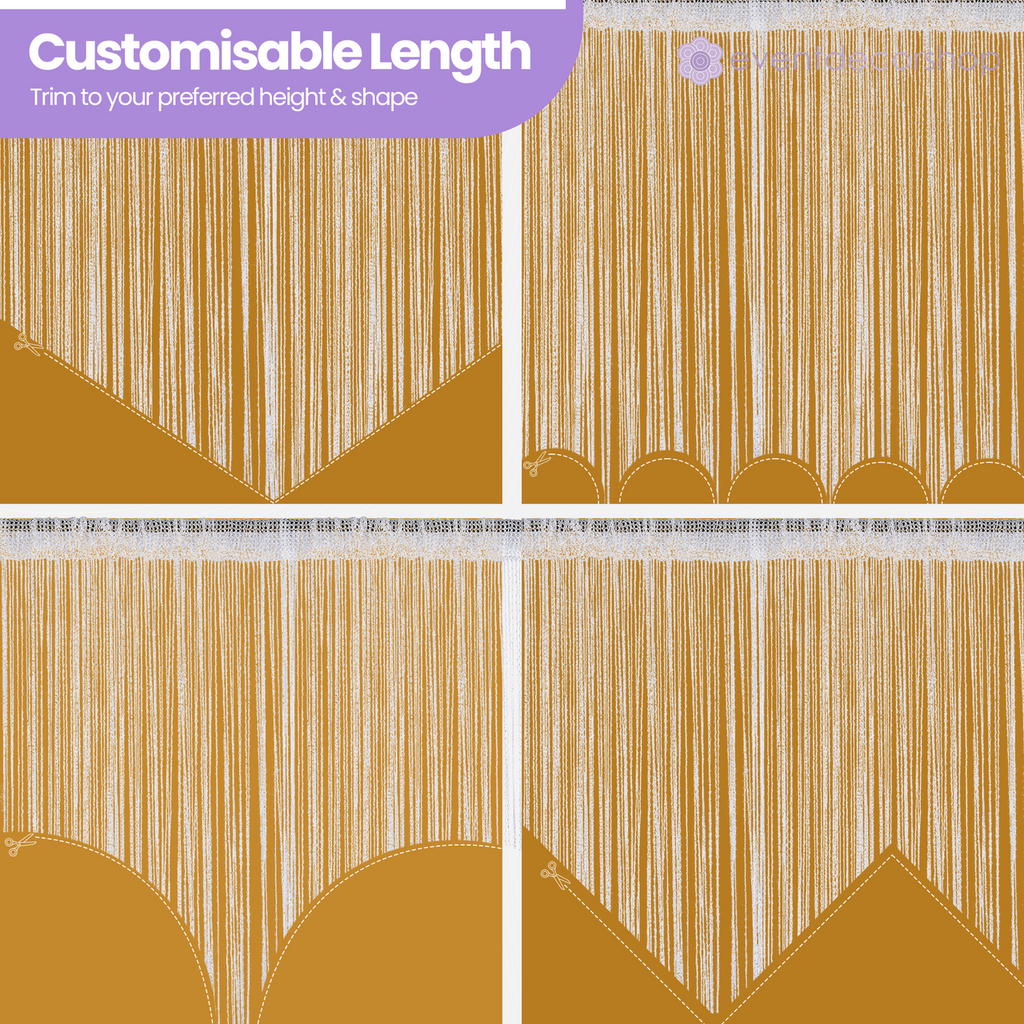String Curtain Panel - Gold