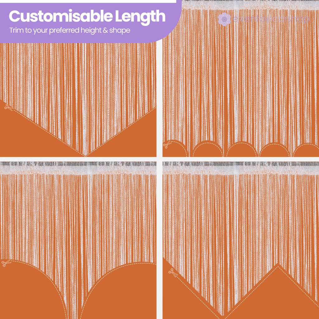 String Curtain Panel - Orange