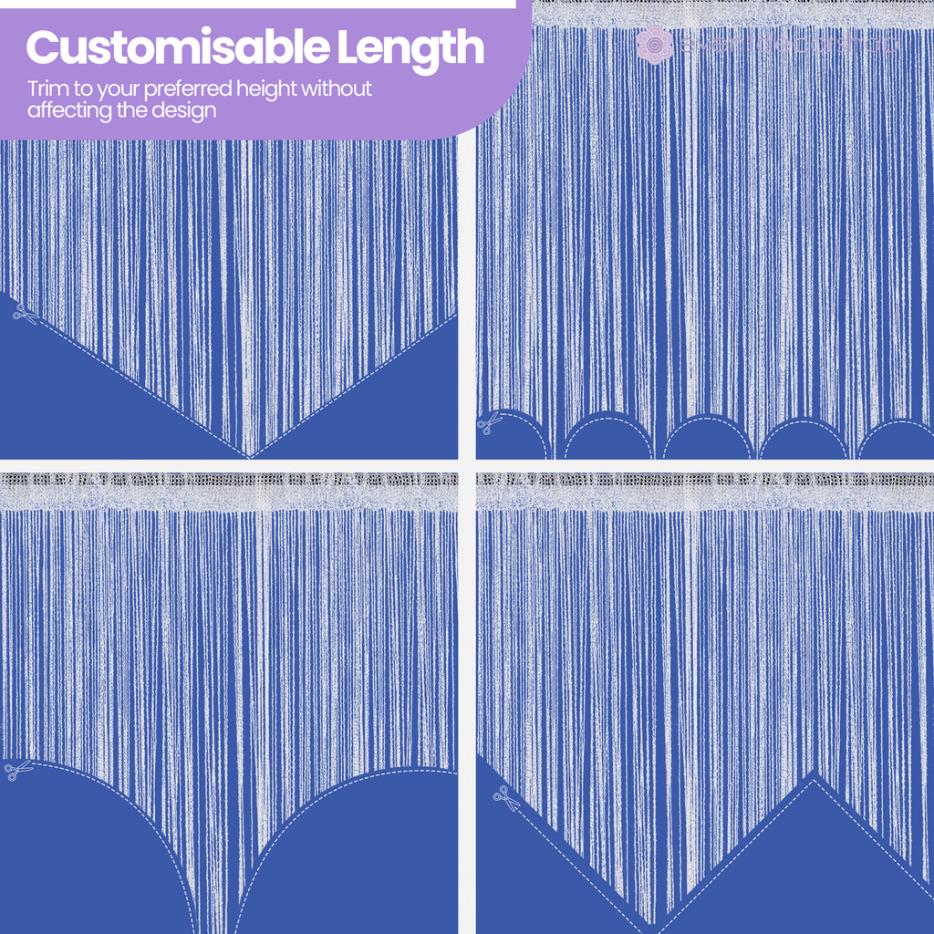 String Curtain Panel - Royal Blue