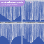 String Curtain Panel - Royal Blue
