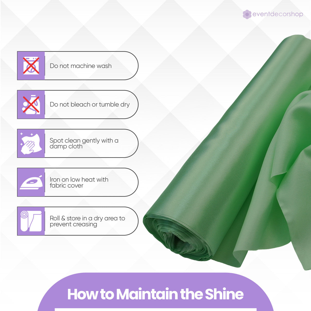 Satin Roll - Aqua Green