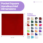 Pocket Square Handkerchief - Dark Red