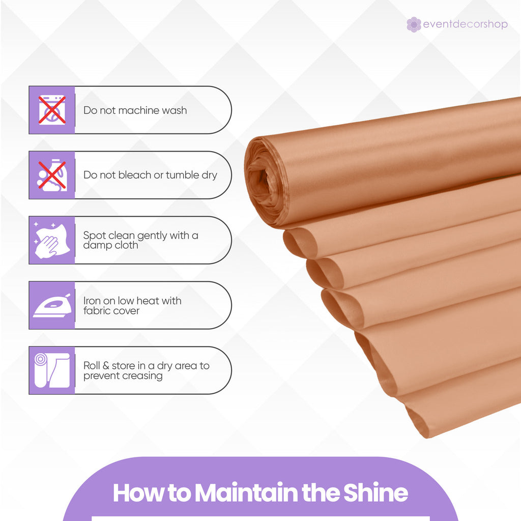 Peach Satin Fabric Roll