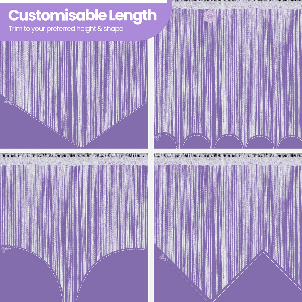 String Curtain Panel - Light Purple