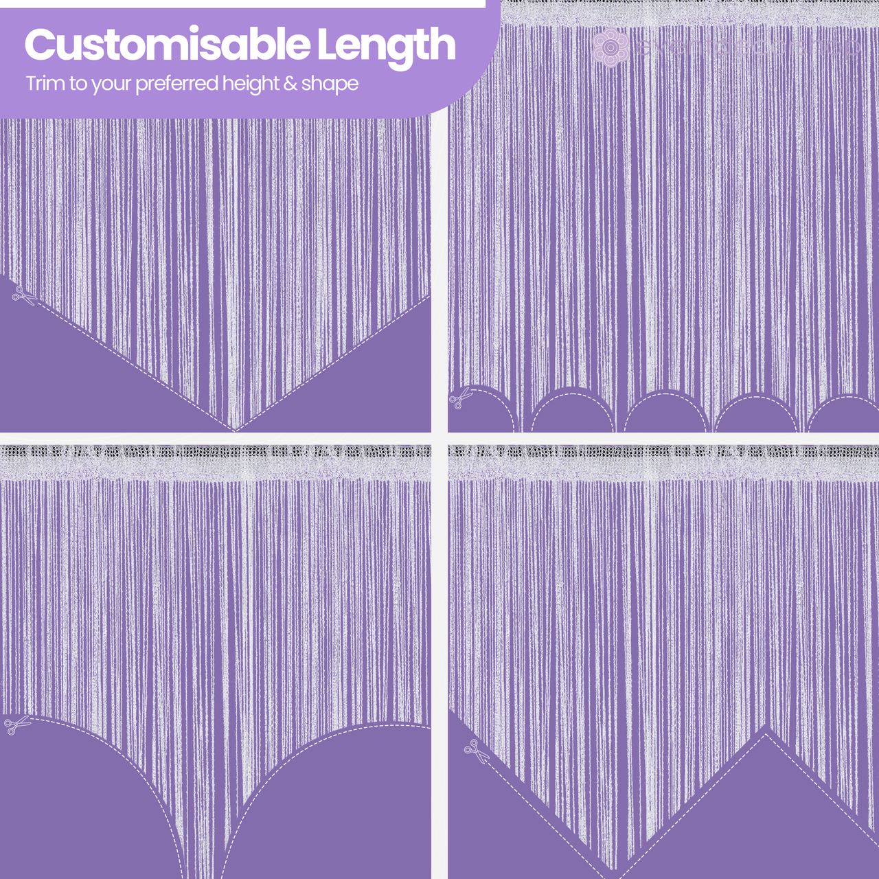 String Curtain Panel - Light Purple