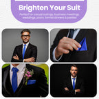 Royal Blue Tie and Handkerchief