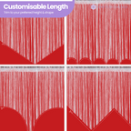String Curtain Panel - Red