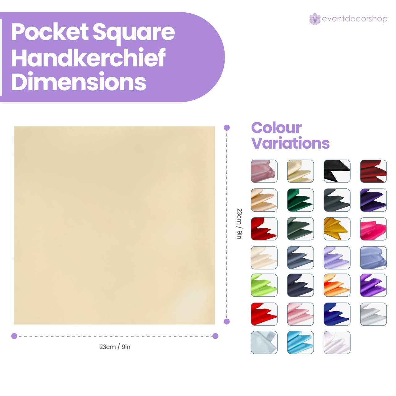 Pocket Square Handkerchief - Beige