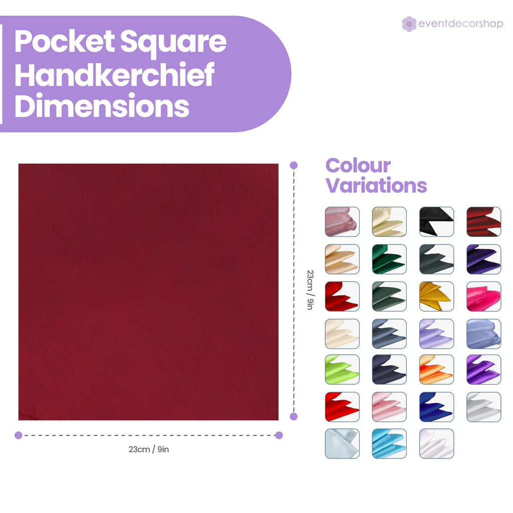 Pocket Square Handkerchief - Burgundy
