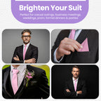 Baby Pink Tie and Handkerchief