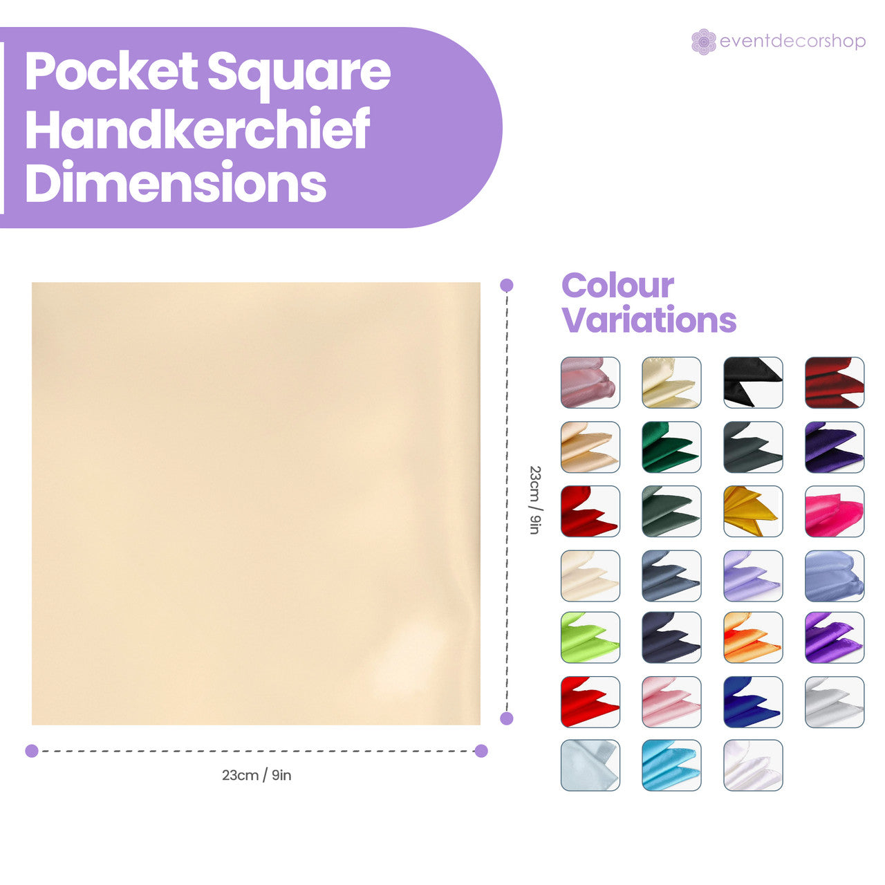 Pocket Square Handkerchief - Ivory
