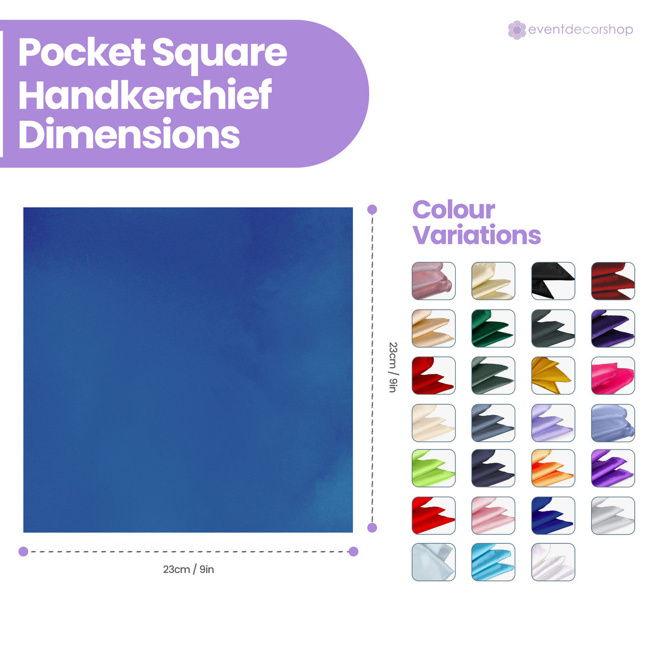 Pocket Square Handkerchief - Royal Blue