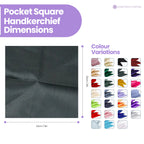 Pocket Square Handkerchief - Dark Grey
