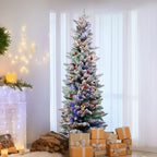 Frosted Whisper Slim Christmas Tree with Warm White Lights - 4ft/5ft/6ft