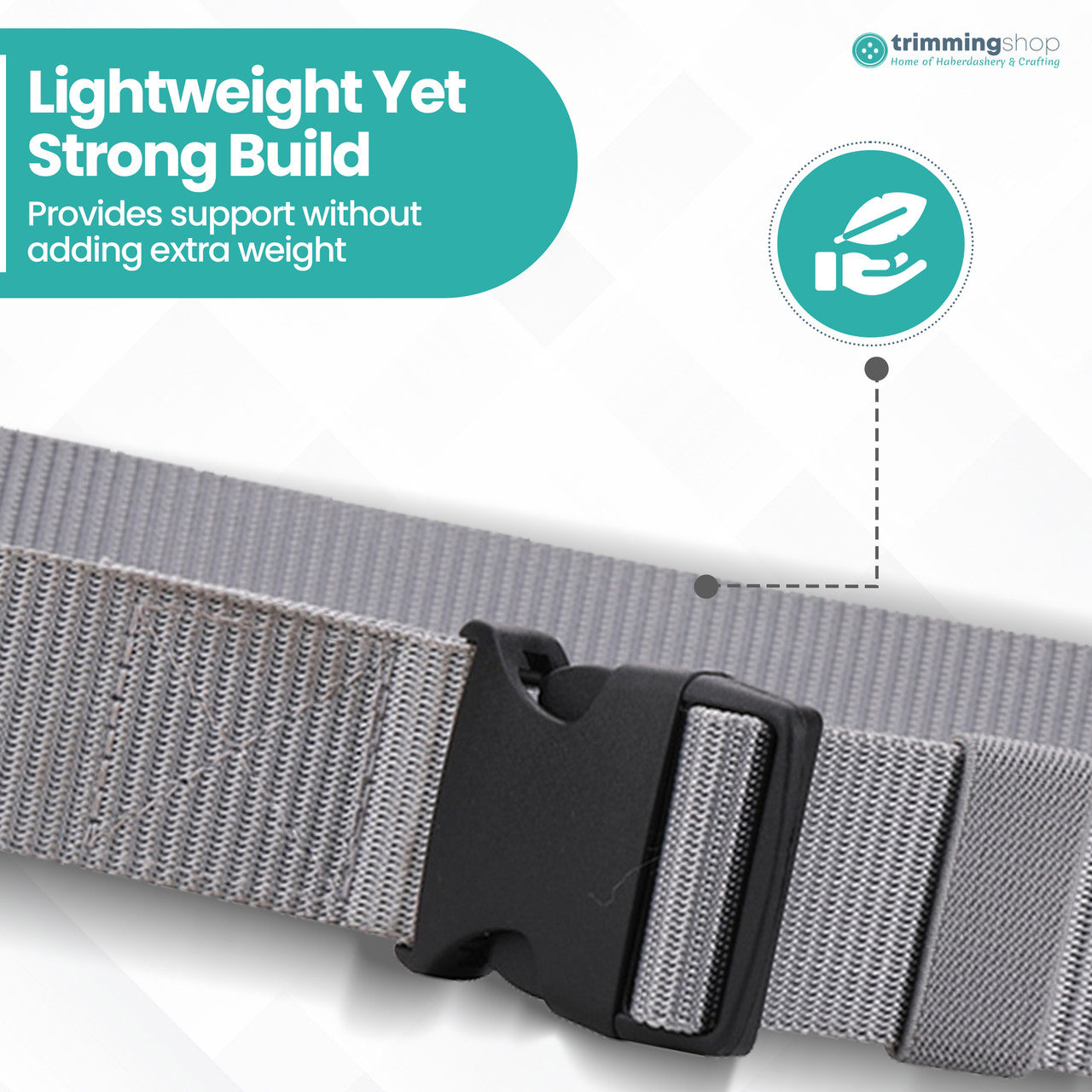 Webbing Canvas Belt with Plastic Clip Buckle - Grey – Event Decor Shop