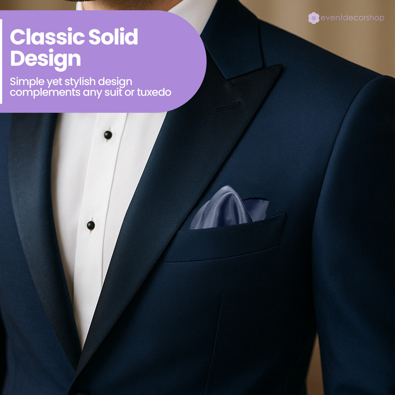 Pocket Square Handkerchief - Navy