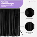 150GSM Ice Silk Photography Backdrop (No Swag) - Black