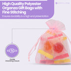 Organza Bags - 7cm x 9cm - 100pcs - Pink