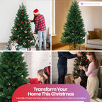 Evergreen Christmas Tree with Warm White Lights - 4ft/5ft/6ft