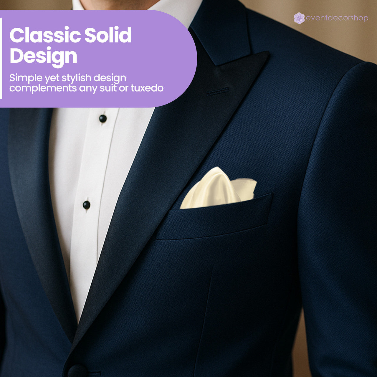 Pocket Square Handkerchief - Beige