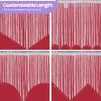 String Curtain Panel - Burgundy
