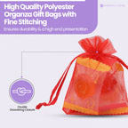 Organza Bags - 7cm x 9cm - 100pcs - Red