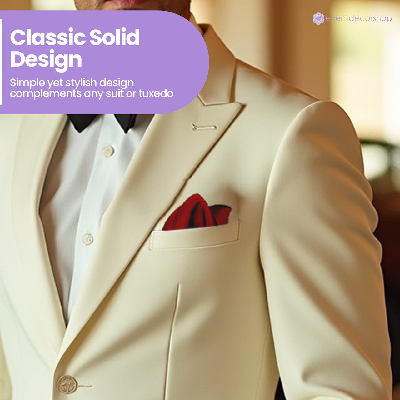 Pocket Square Handkerchief - Burgundy