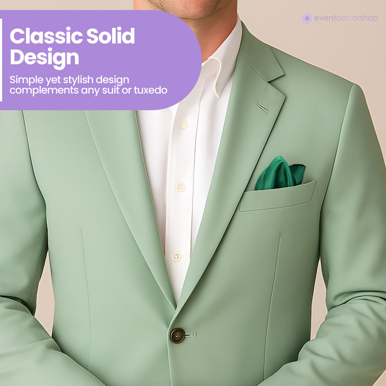 Pocket Square Handkerchief - Dark Green