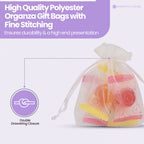 Organza Bags - 7cm x 9cm - 100pcs - Ivory