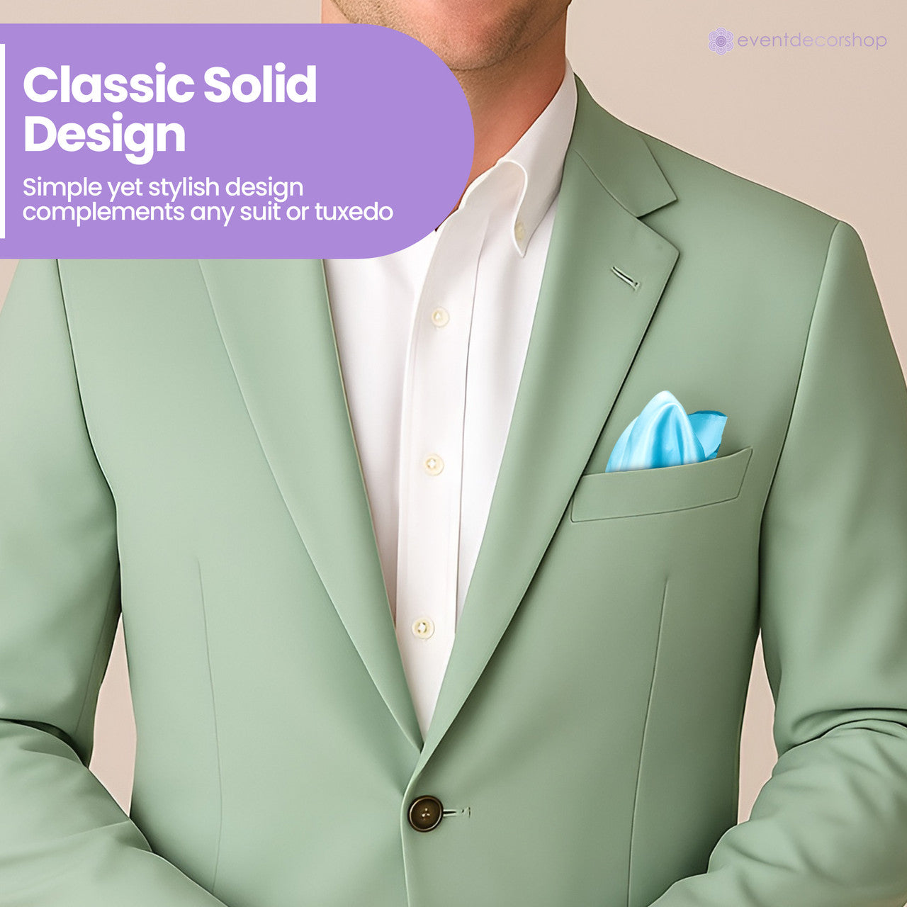 Pocket Square Handkerchief - Aqua